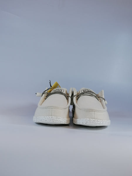 HEY DUDE - SCARPA LEGGERA IN TELA PANNA WALLY STRETCH CANVAS IVORY