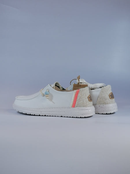 HEY DUDE - SCARPA LEGGERA IN TELA WENDY FRINGE BIANCA SALE
