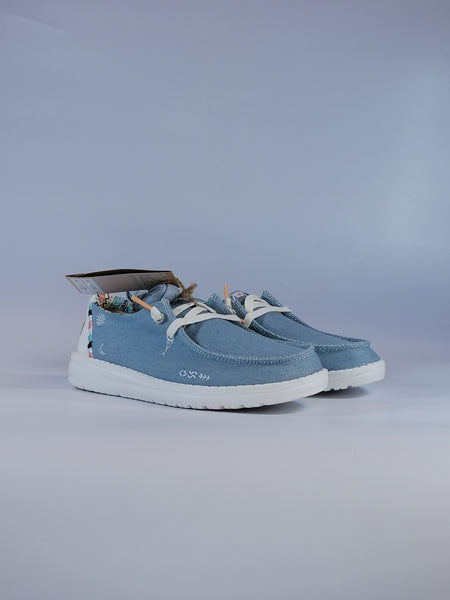 HEY DUDE - SCARPA LEGGERA IN TELA AZZURRA WENDY BOHO LIGHT DENIM