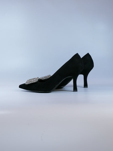 KAMMI - SCARPA DECOLLETE' DONNA CON GIOIELLO IN STRASS E TACCO 7 CM 2164M060