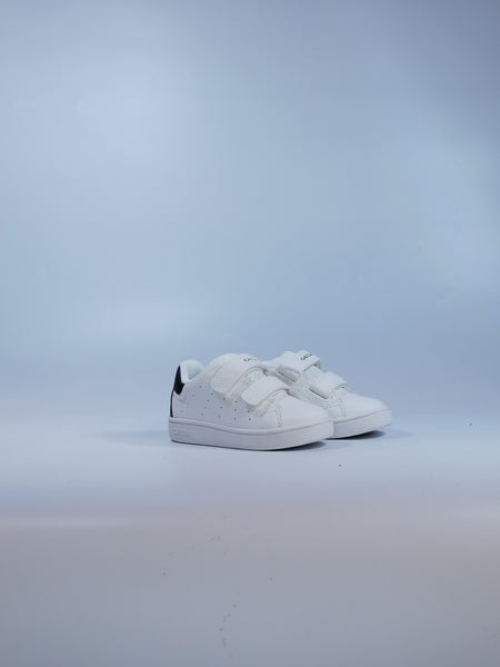 GEOX - SCARPA DA GINNASTICA PER BAMBINI PRIMI PASSI BIANCA E BLU CON STRAPPO B365LA