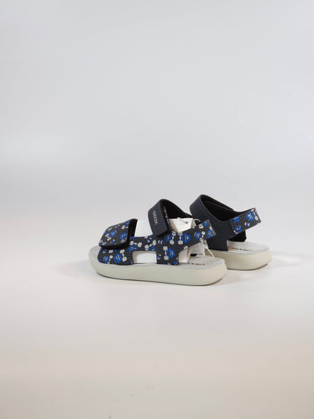 GEOX - SANDALO BLU CON DISEGNI FANTASIA CON STRAPPI PER BAMBINI PRIMI PASSI B455SC