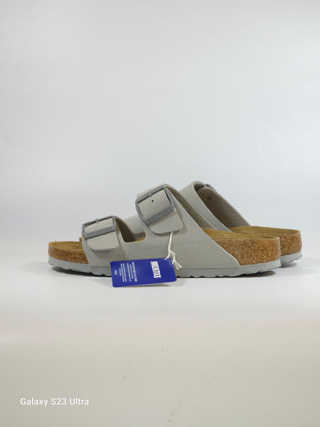 BIRKENSTOCK - CIABATTA ARIZONA CON PLANTARE STONE GRIGIA OPACA