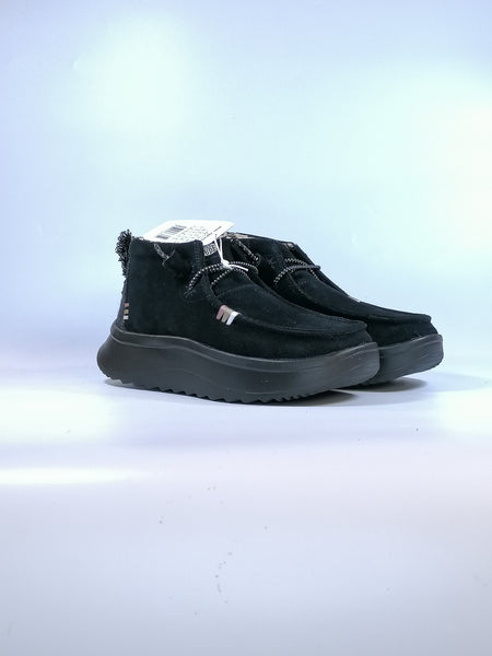 HEY DUDE - SCARPA IMPERMEABILE NERA CON ZEPPA WENDY PEAK HIGH SUEDE BLACK PER DONNA