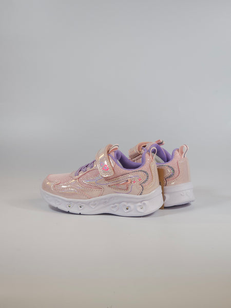 dalzoppo.it - SCARPA DA GINNASTICA ROSA CON CUORI PER BAMBINE CON LUCI E CON STRAPPO VT019