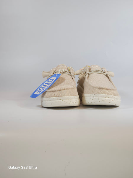 HEY DUDE - SCARPA LEGGERA IN TELA BEIGE WENDY RISE STRETCH