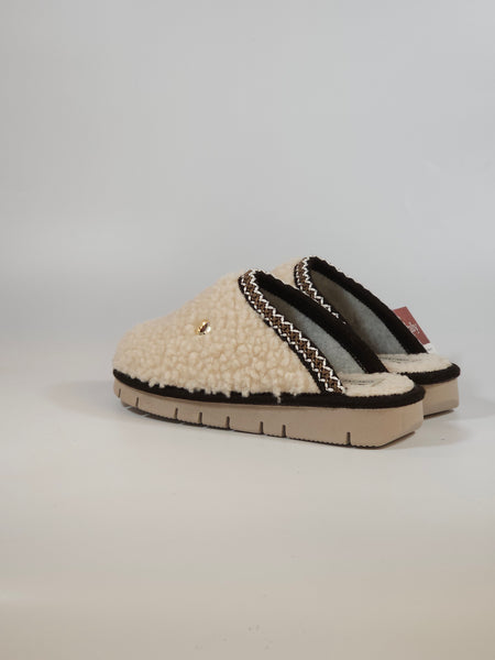 GRUNLAND - CIABATTA INVERNO BIANCA CON SUOLA RE-SOFT E ANTISCIVOLO PER DONNA CI2599
