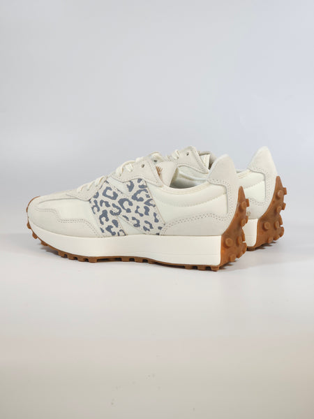 NEW BALANCE - SCARPA DA GINNASTICA 327 BIANCA BURRO CON N ANIMALIER PJ PER DONNA