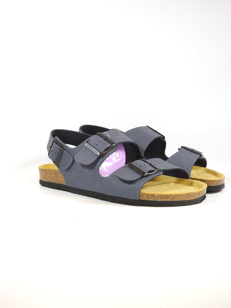 PLAKTON - SANDALO UOMO BLU MARINO CON FIBBIE REGOLABILI E PLANTARE MEMORY 175113