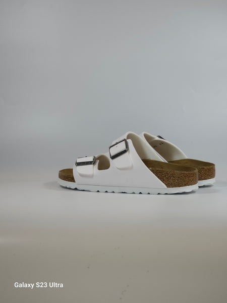 BIRKENSTOCK - CIABATTA ARIZONA CON PLANTARE BIANCA OPACA