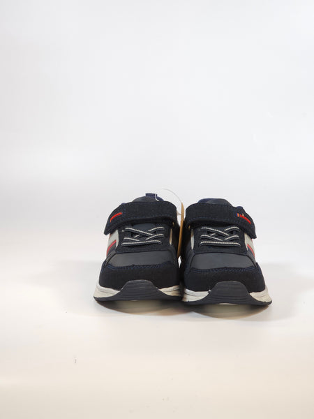 dalzoppo.it - SCARPA DA GINNASTICA BLU CON DETTAGLI ROSSI CON STRAPPO PER BAMBINO VT009B