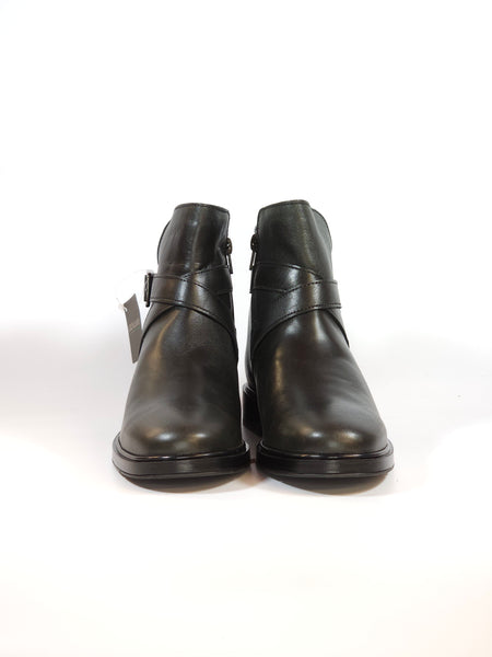 GRUNLAND - STIVALETTO IN PELLE NERA CON ZIP INTERNA E TACCO DI 3 CM PO2386
