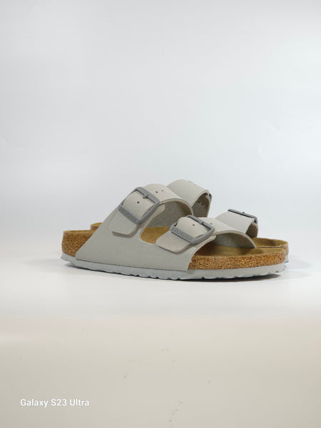 BIRKENSTOCK - CIABATTA ARIZONA CON PLANTARE STONE GRIGIA OPACA