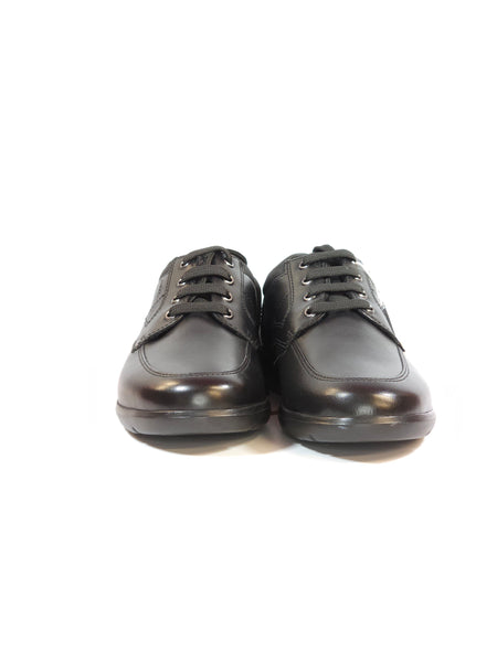 GEOX - SCARPA CLASSICA IN PELLE NERA MORBIDA CON LACCI PER UOMO U363QA