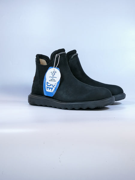 HEY DUDE - STIVALETTO CON ELASTICI LATERALI IMPERMEABILE NERO BRANSON BOOT MCRAFT LEATHER BLACK PER UOMO