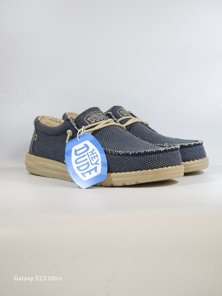 HEY DUDE - SCARPA LEGGERA IN TELA WALLY BRAIDED BLUE NIGHT