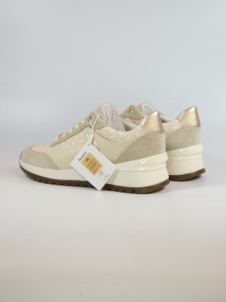 GEOX - SCARPA SNEAKERS PER DONNA TAUPE BEIGE E BURRO D5500A