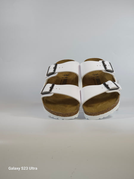 BIRKENSTOCK - CIABATTA ARIZONA CON PLANTARE BIANCA OPACA