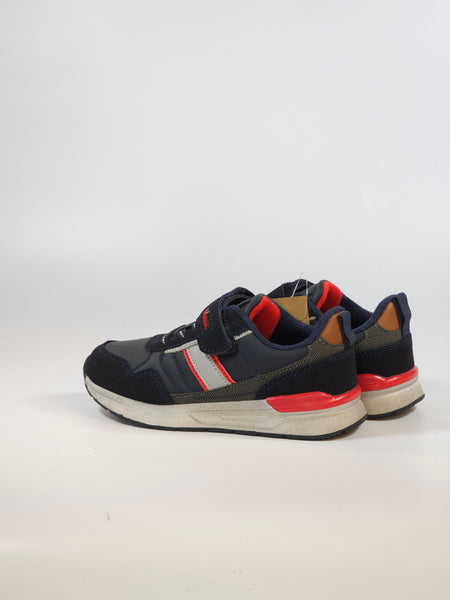 dalzoppo.it - SCARPA DA GINNASTICA BLU CON DETTAGLI ROSSI CON STRAPPO PER BAMBINO VT009B