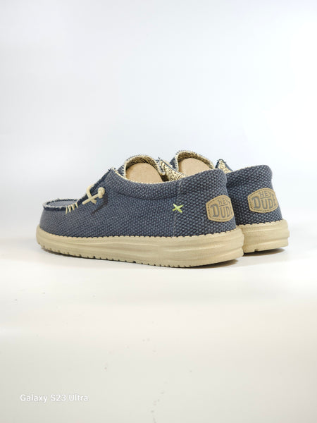 HEY DUDE - SCARPA LEGGERA IN TELA WALLY BRAIDED BLUE NIGHT