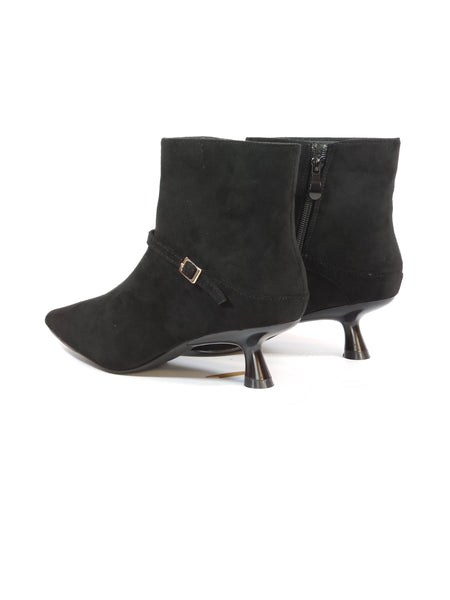 dalzoppo.it - TRONCHETTO SCAMOSCIATO NERO CON TACCO 5 CM PER DONNA 7260