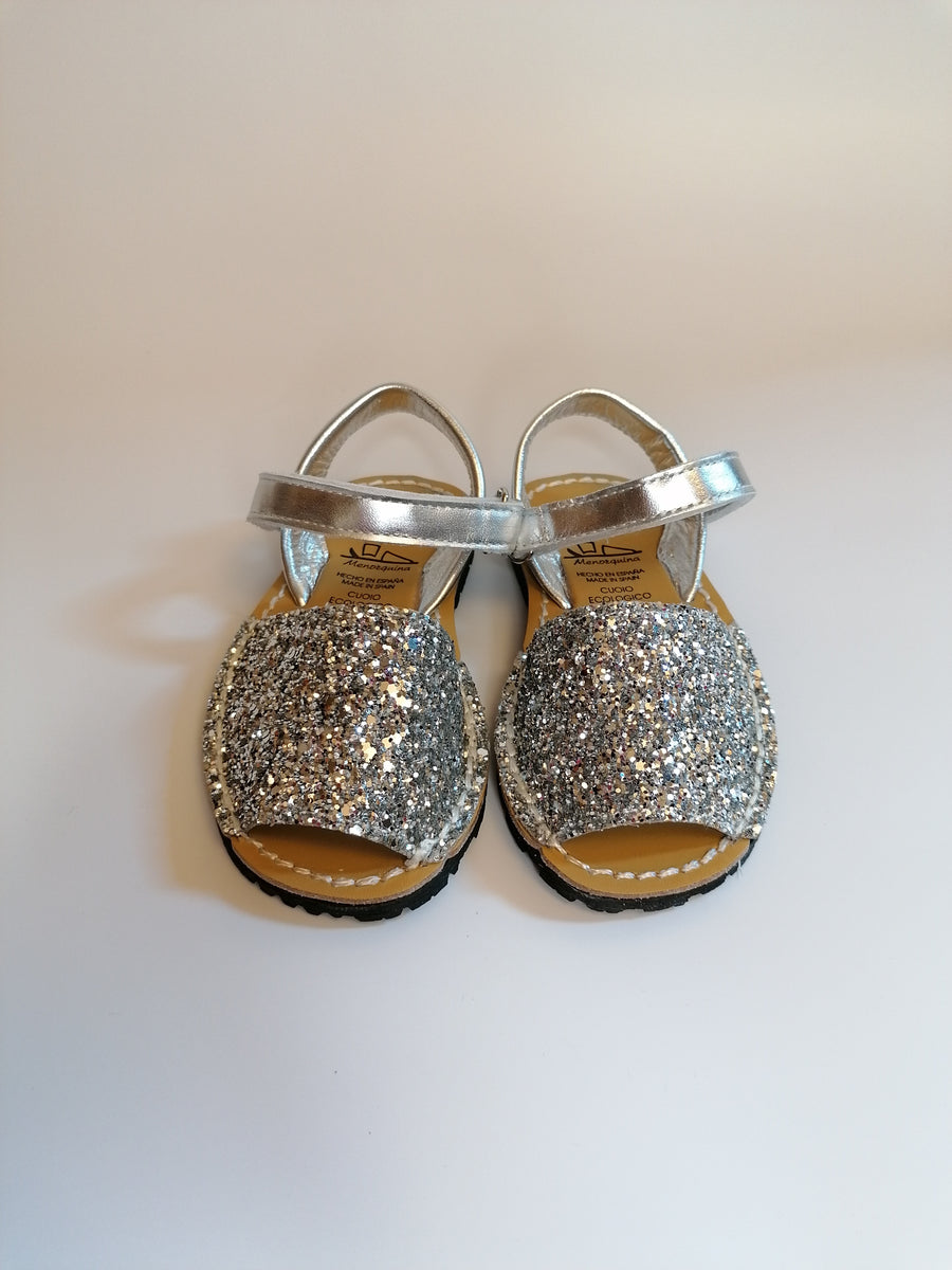 DOREA MINORCHINE BIMBA GLITTER ARGENTO –