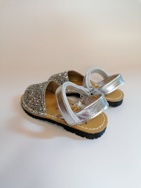 DOREA - MINORCHINE BIMBA GLITTER ARGENTO