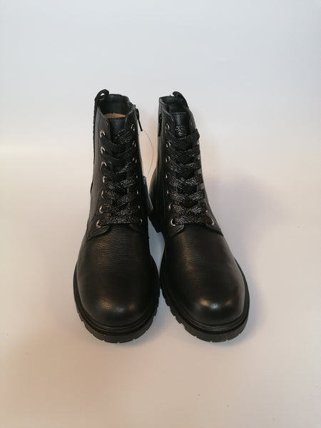 GRUNLAND - ANFIBIO IN PELLE NERA CON DETTAGLIO IN STRASS PO2206
