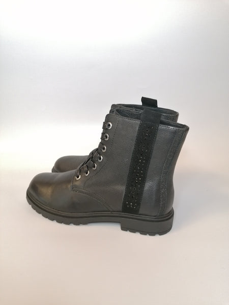 GRUNLAND - ANFIBIO IN PELLE NERA CON DETTAGLIO IN STRASS PO2206