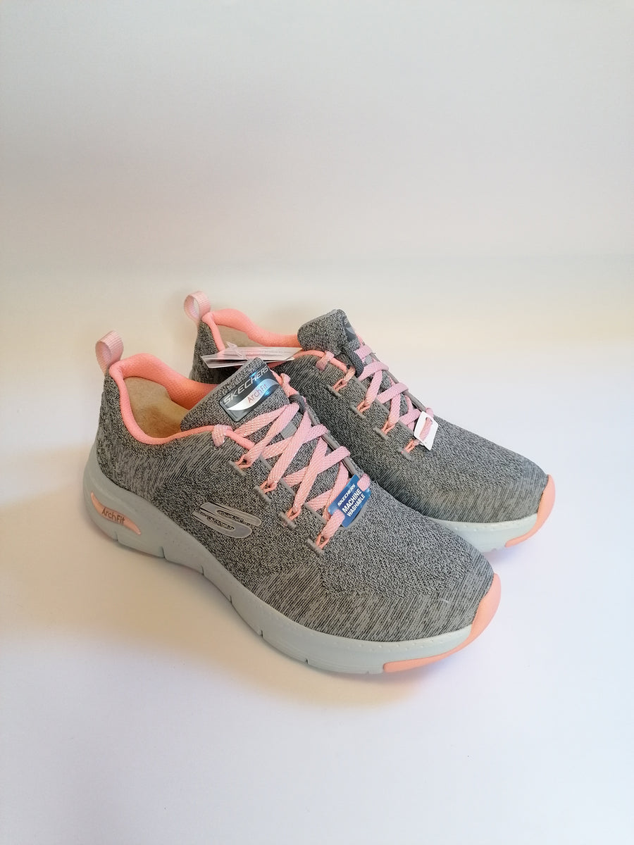 SKECHERS SCARPA GRIGIA E ROSA ARCHFIT 149414