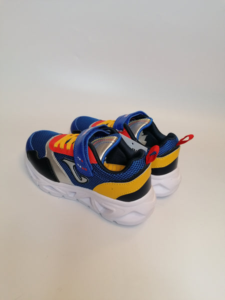 JOMA - SCARPA DA BAMBINO BLU, ROSSA E GIALLA CON LUCI STAR 2204