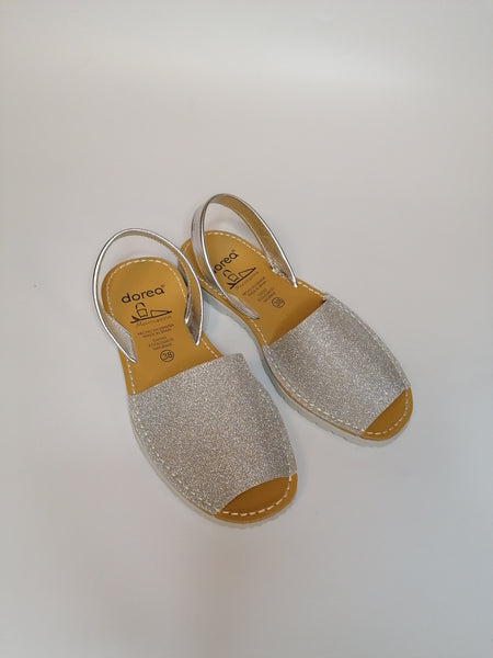 DOREA - MINORCHINA DA DONNA IN GLITTER FINE ARGENTO