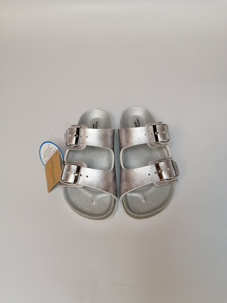 GRUNLAND - CIABATTA ARGENTO A DUE FASCE CON PLANTARE CI8670