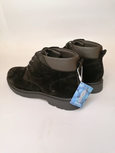 GEOX - STIVALETTO UOMO IN CAMOSCIO CAFFE' CON TECNOLOGIA SPHERICA U26D1A