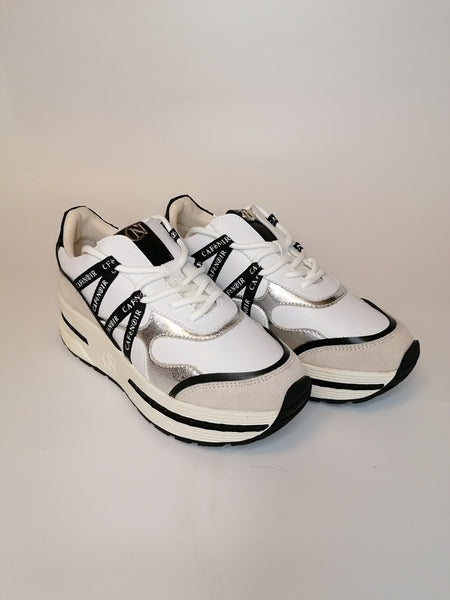 CAFE' NOIR - SNEAKERS DONNA BIANCA, BEIGE E NERA DB1010