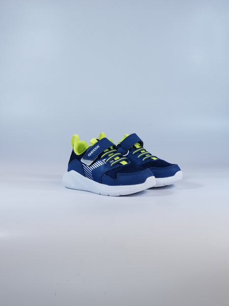 GEOX - SCARPA DA GINNASTICA BAMBINO BLU E LIME SPRINTYE J26GBA