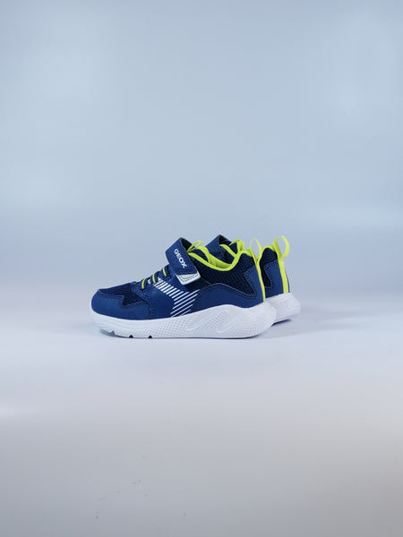 GEOX - SCARPA DA GINNASTICA BAMBINO BLU E LIME SPRINTYE J26GBA