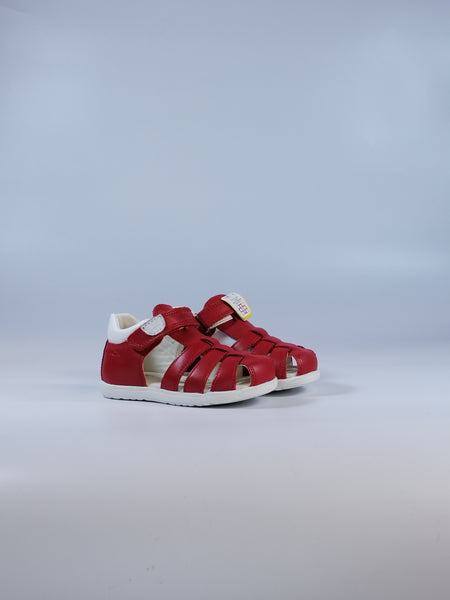 GEOX - SCARPA ESTIVA A SANDALO RAGNETTO PER BAMBINI PRIMI PASSI ROSSA B254VA