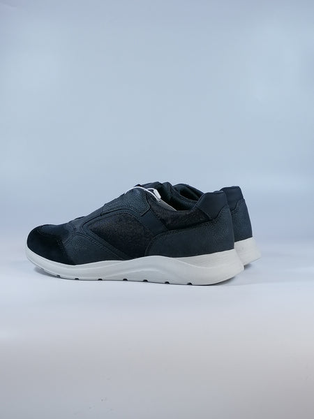GEOX - SCARPA SNEAKERS PER UOMO BLU CON LACCI IN ELASTICO DAMIANO U26ANB