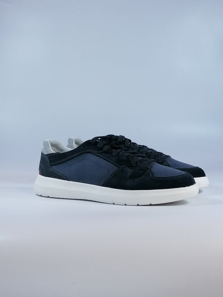 GEOX - SCARPA SNEAKERS PER UOMO BLU IN TELA E SCAMOSCIATO MEREDIANO U35B3A