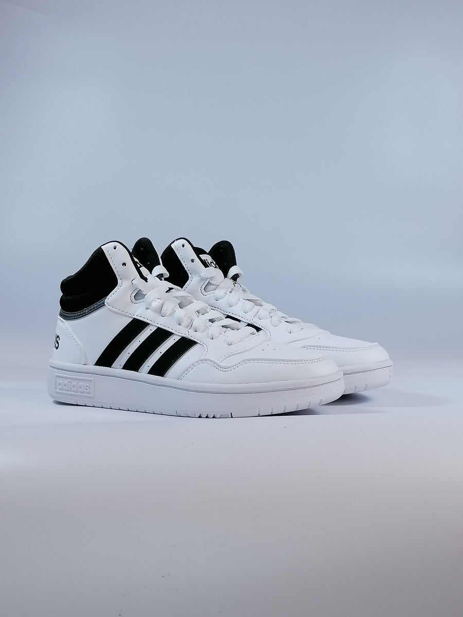 ADIDAS - SCARPA A STIVALETTO HOOPS 3.0 MID BIANCA E NERA � dalzoppo.it