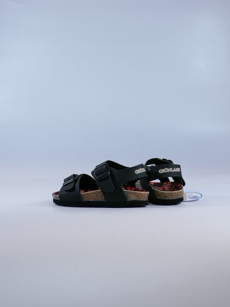 GRUNLAND - SANDALO PER BAMBINI NERO CON PLANTARE SB2019