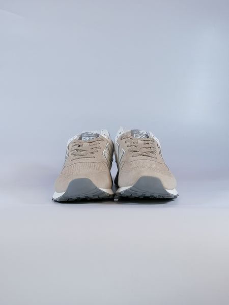 NEW BALANCE - SCARPA DA GINNASTICA DA UOMO 574 BEIGE, CON DIETRO MARRONE E AZZURRA OO2