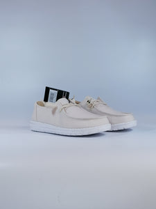 HEY DUDE - SCARPA LEGGERA IN TELA BEIGE WENDY SLUB CANVAS NATURAL BEIGE CHIARO