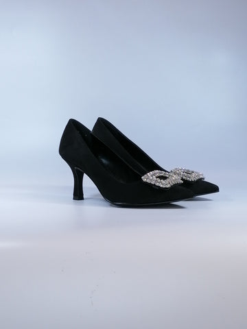 KAMMI - SCARPA DECOLLETE' DONNA CON GIOIELLO IN STRASS E TACCO 7 CM 2164M060