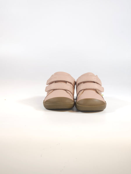 GEOX - SCARPA DA GINNASTICA PER BAMBINA PRIMI PASSI ROSA CON STRAPPI B4663A