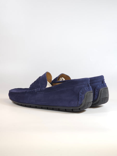 dalzoppo.it - MOCASSINO CAR SHOES UOMO IN PELLE SCAMOSCIATA BLU 02 MADE IN ITALY