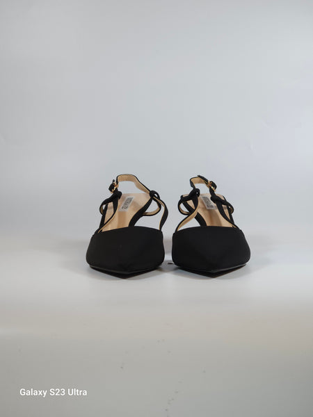 dalzoppo.it - SCARPA SLINGBACK IN RASO NERO CON TACCO DI 6 CM 95-99