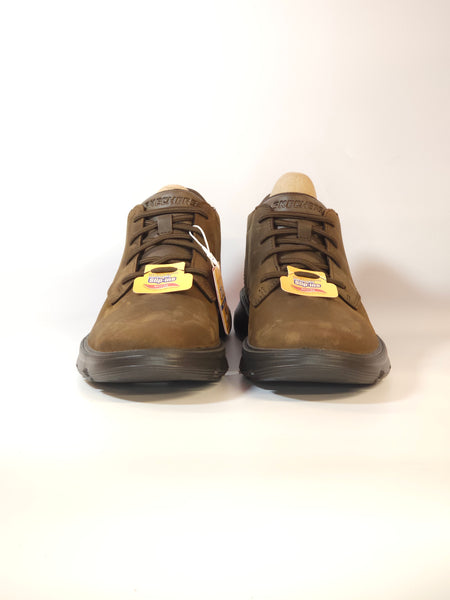 SKECHERS - STIVALETTO CON LACCI ARCH FIT MARRONE SLIP INS SENZA UTILIZZARE LE MANI PER UOMO 205514