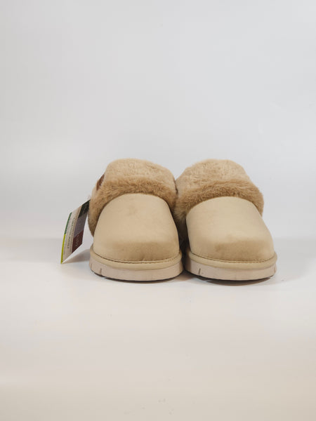 GRUNLAND - CIABATTA INVERNO BEIGE CON PELO CON SUOLA RE-SOFT E ANTISCIVOLO PER DONNA CI3023